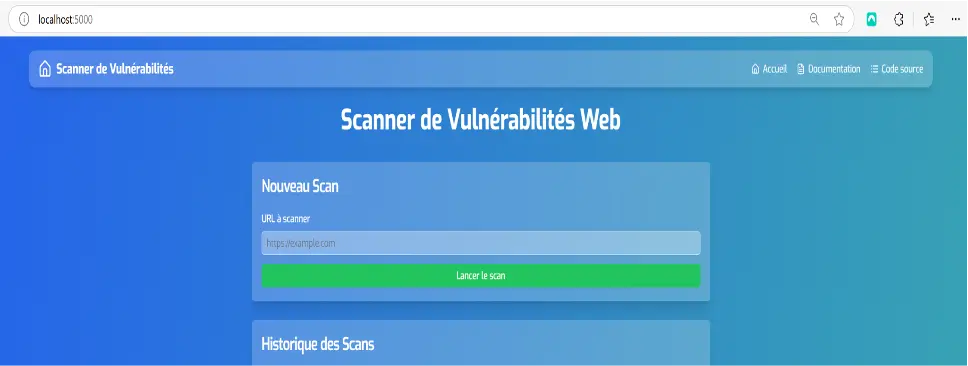 Interface utilisateur du scanneur